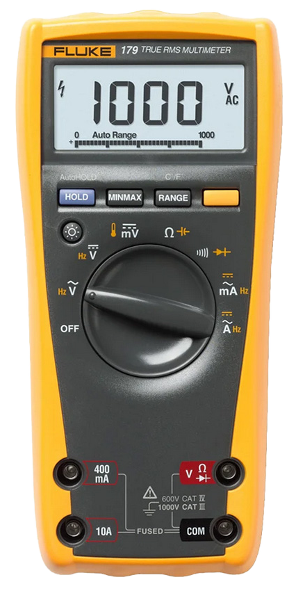 Multímetro digital con pantalla iluminada y medición de temperatura Fluke 179